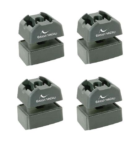 Set 4 picioare de prindere pentru bare transversale GREEN VALLEY 156765, compatibil cu barele Green Valley Original Pro, potrivit pentru Renault Kangoo I și Nissan Kubistar